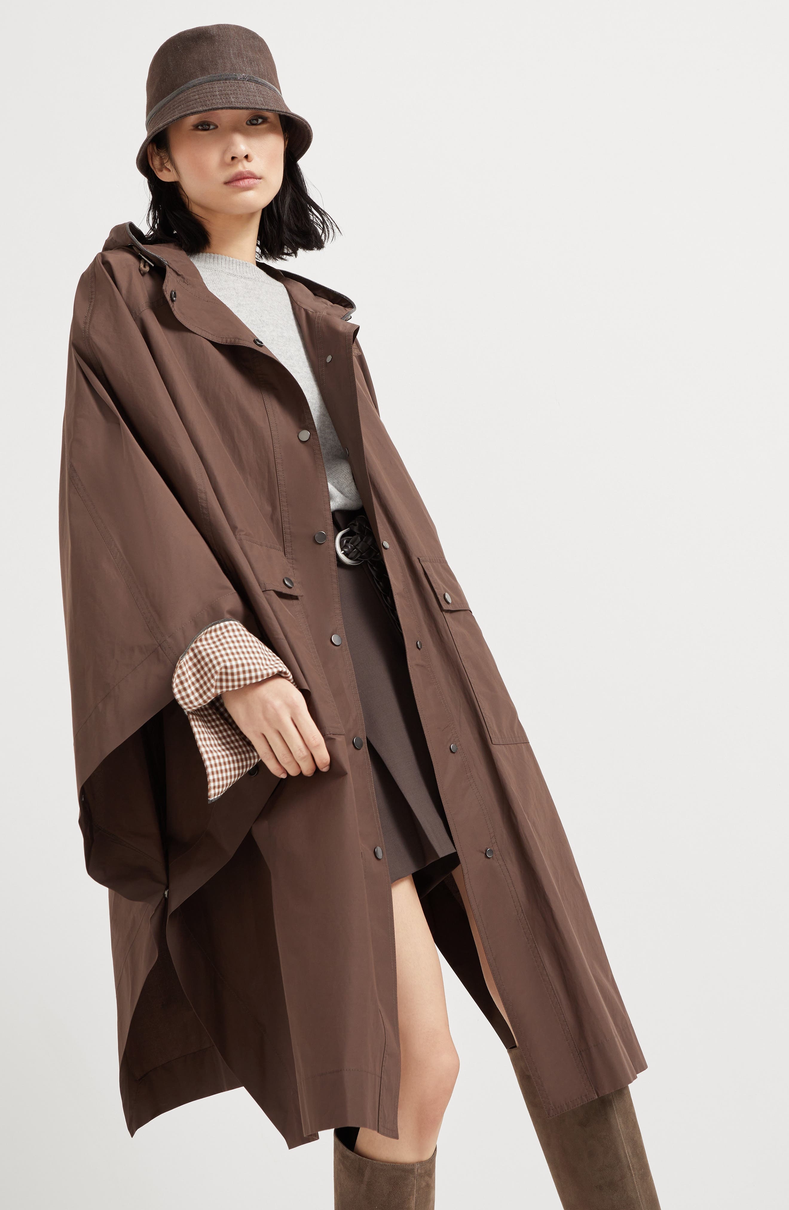 Brunello Cucinelli Parka with monili in Pine Cone Brown at Nordstrom - 5