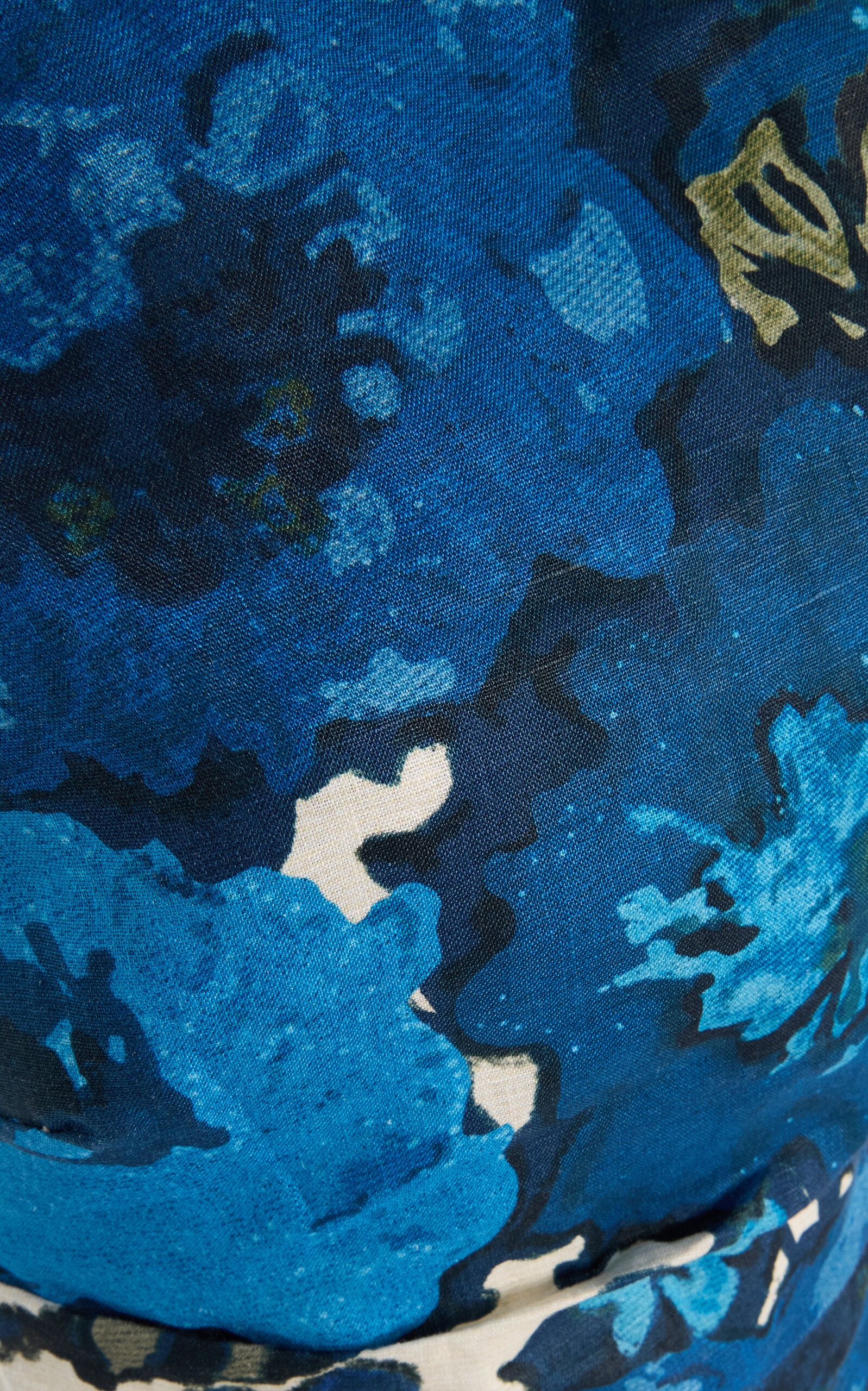 Camellia Twisted Linen Top blue - 5