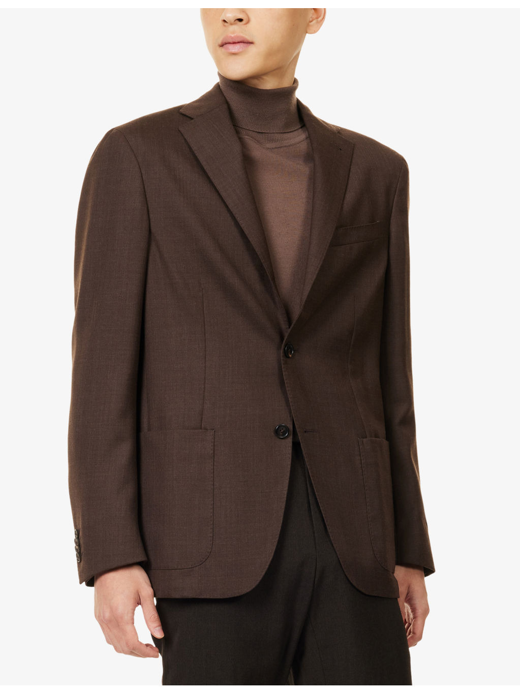 Whisper Single-Breasted Silk-Wool Blend Jacket - 3