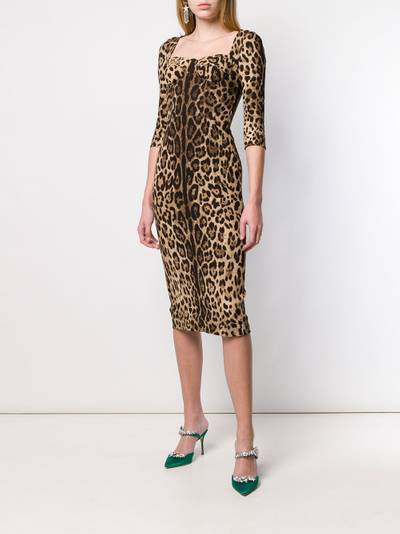 Dolce & Gabbana fitted leopard print dress outlook