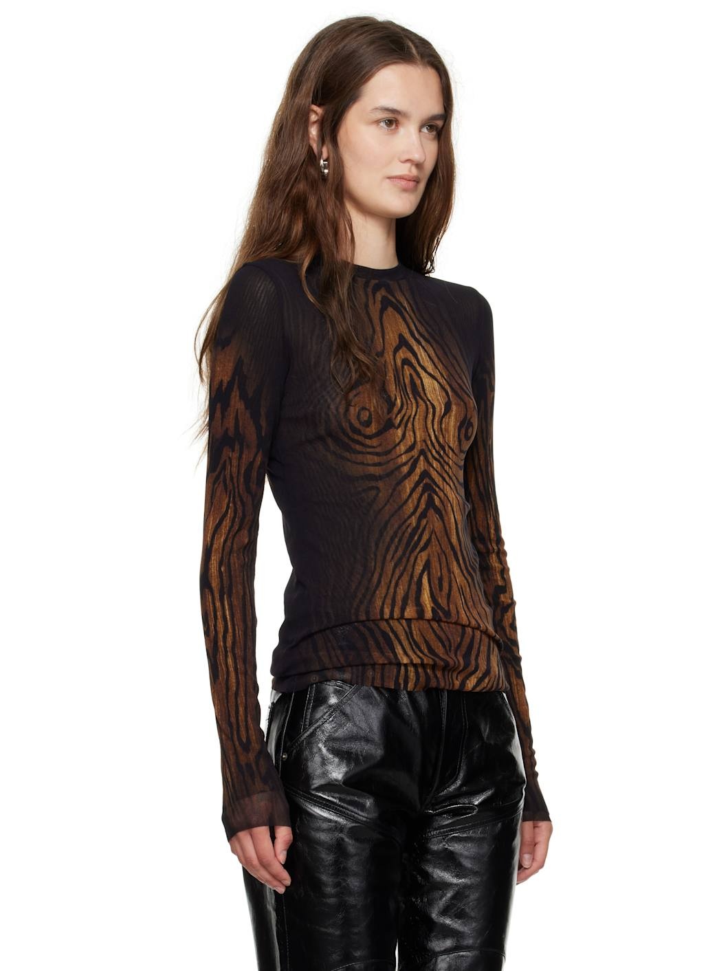Black & Brown 'The Wood' Top - 2