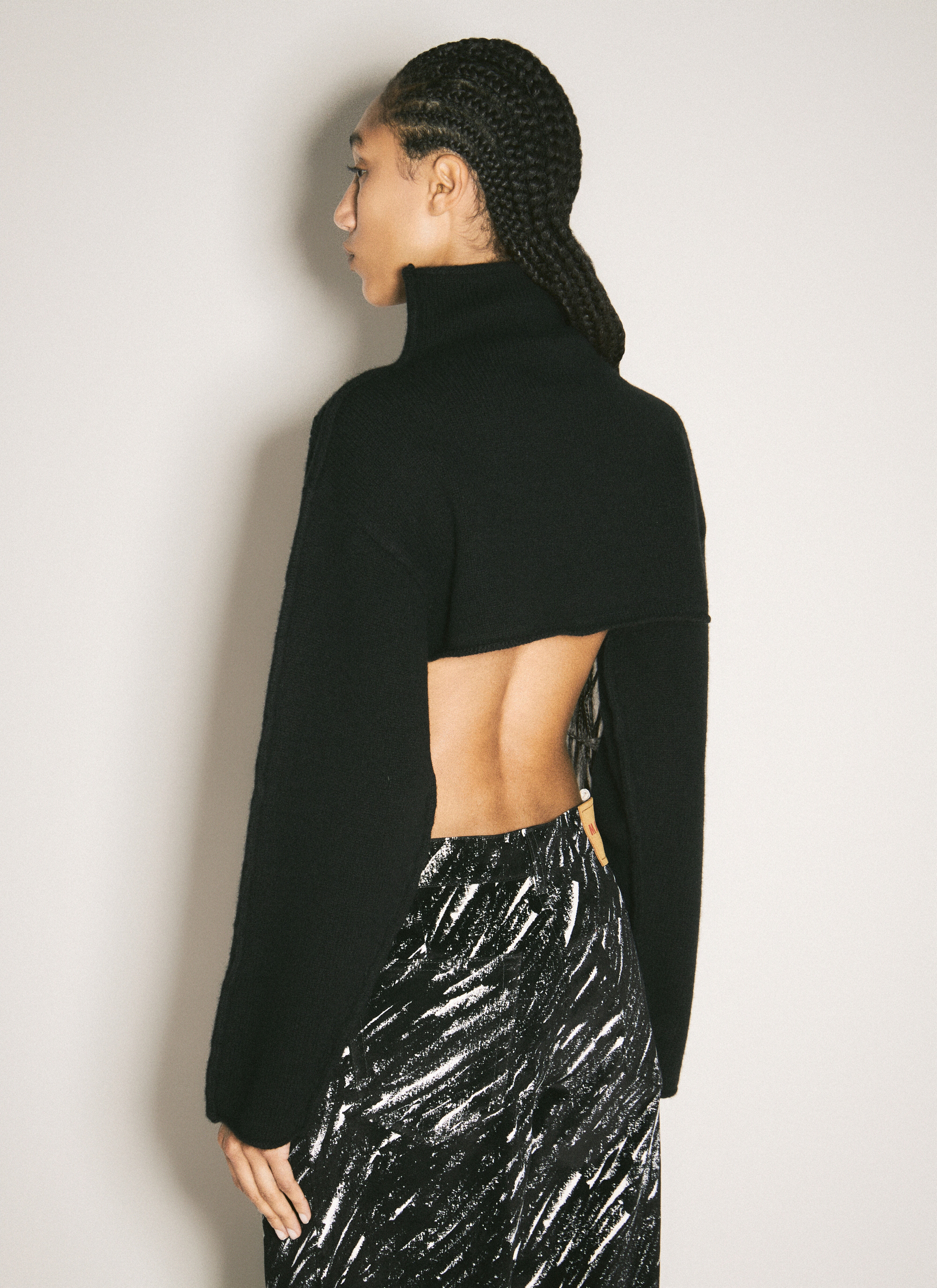 Turtleneck Cropped Sweater - 5