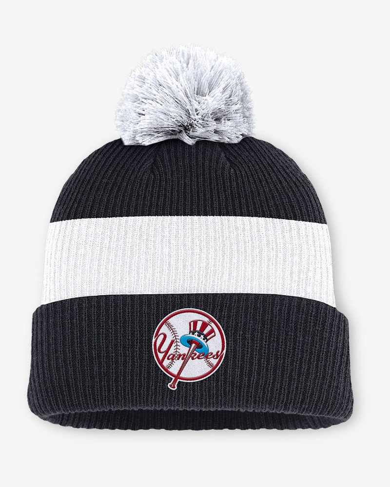 New York Yankees Cooperstown Peak Men's Nike MLB Cuffed Pom Beanie 1