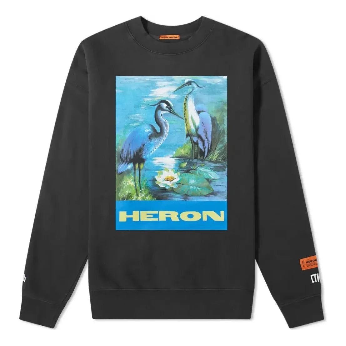 HERON PRESTON Heron Crew Sweatshirt 'Black' HMBA003F198080010488 - 1