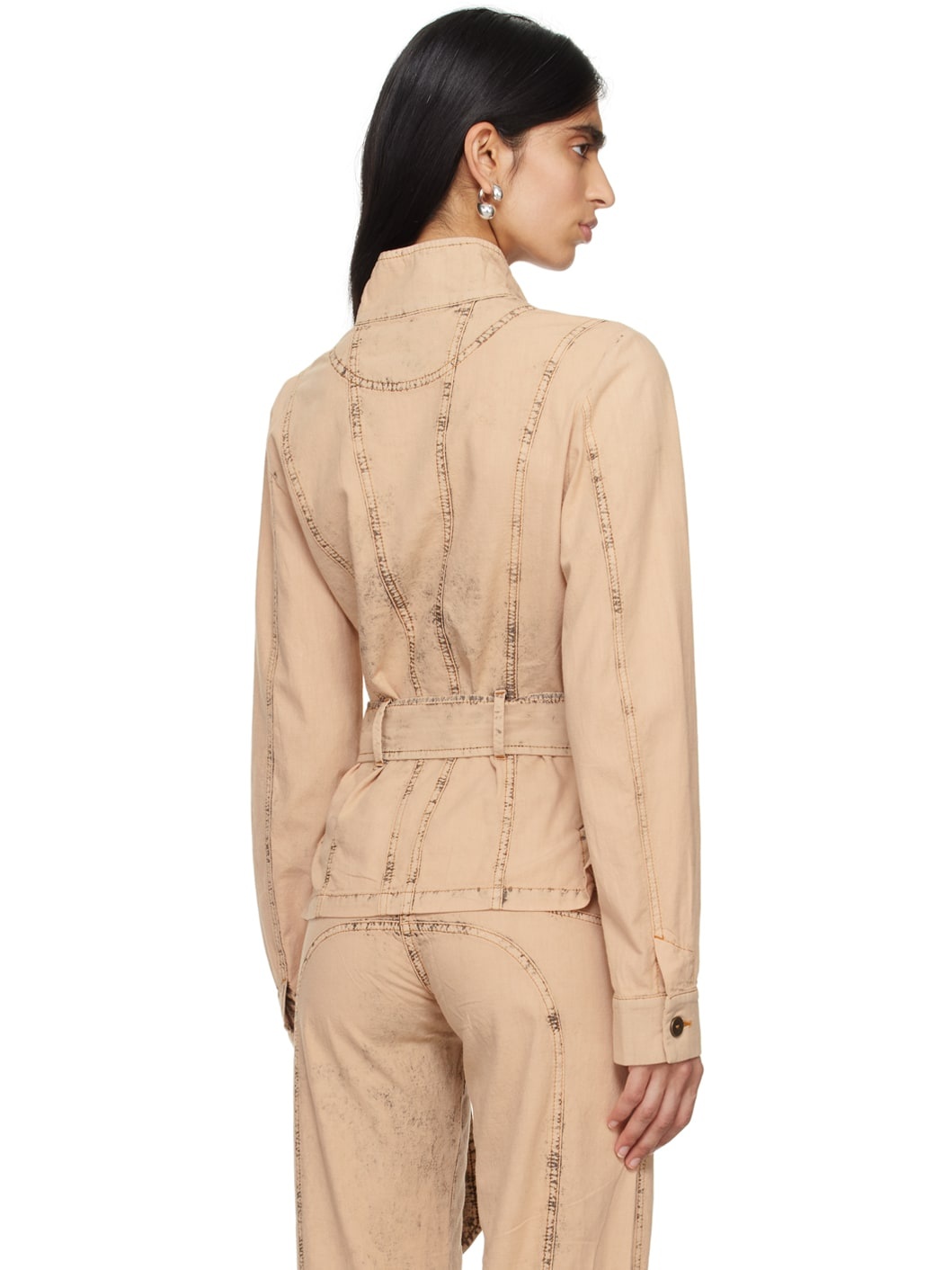 Beige Issa Denim Jacket - 3