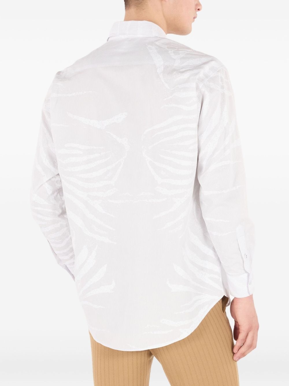 zebra-print shirt - 4