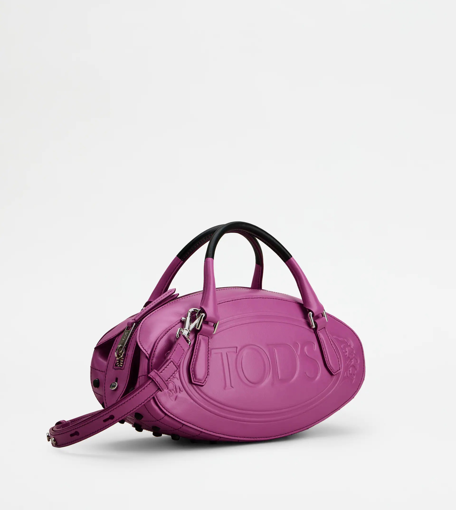 BOSTON BAG IN LEATHER MINI - VIOLET - 2