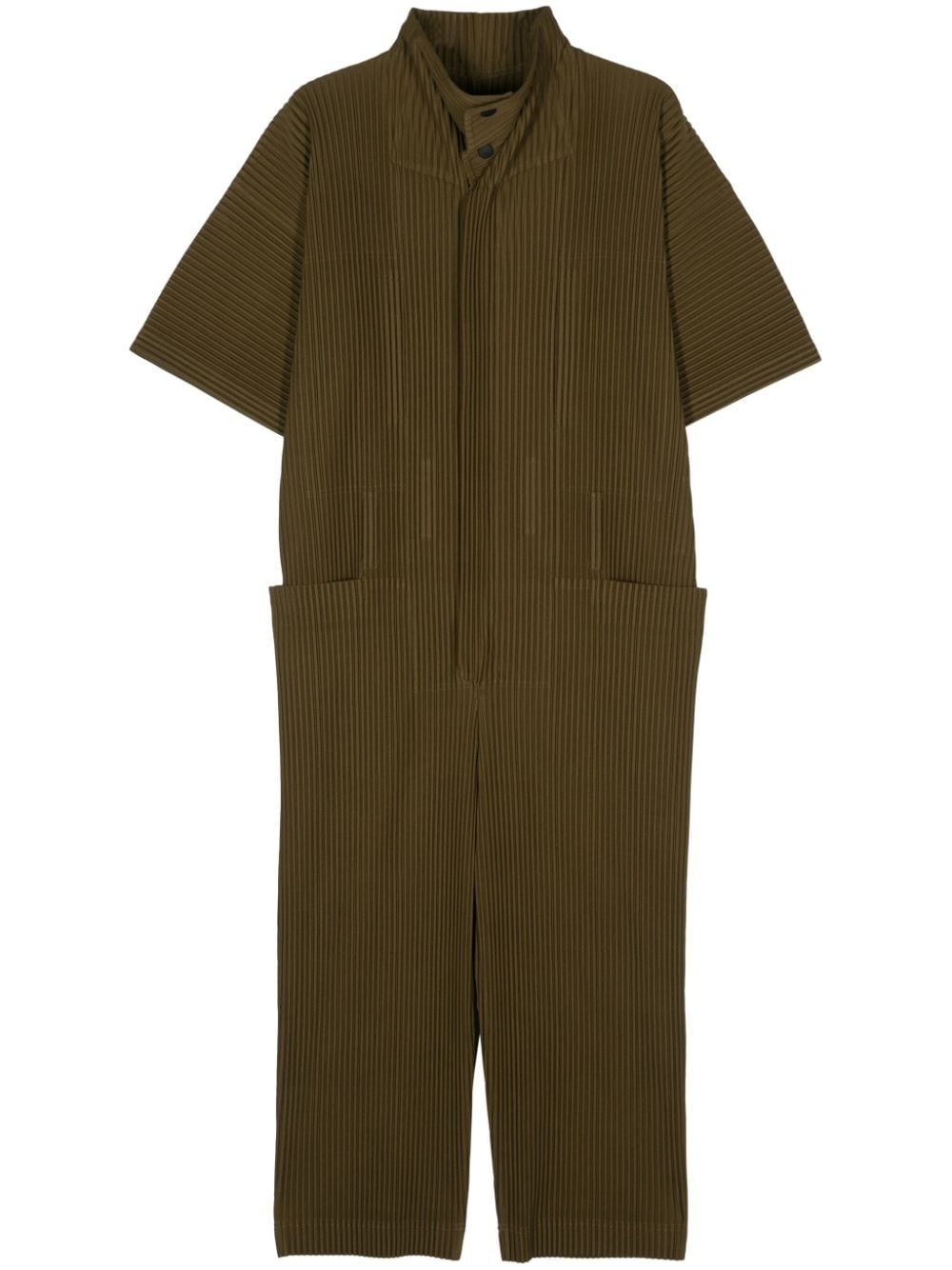 Pleats Bottoms zip-up jumpsuit - 1