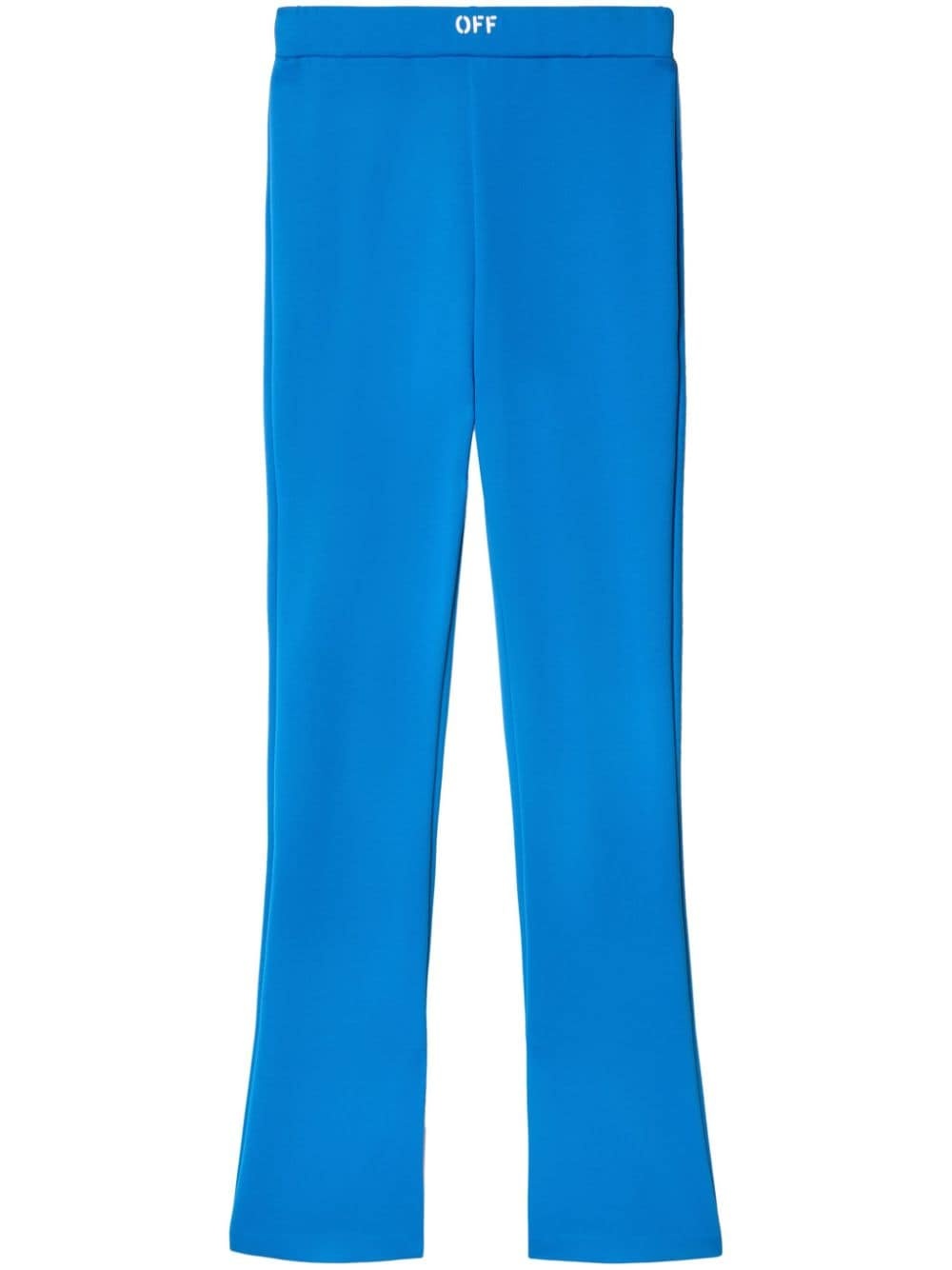 logo-waistband flared leggings - 1