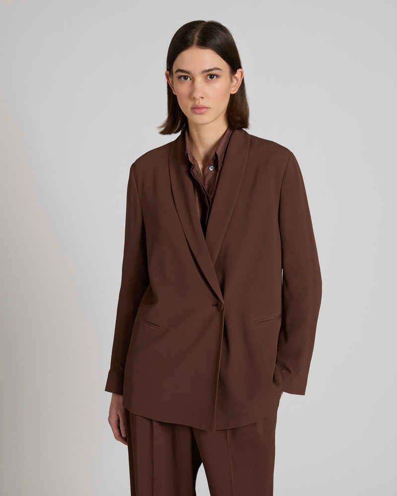 SLOWEAR Wide fit jacket in silk-blend crêpe de chine outlook