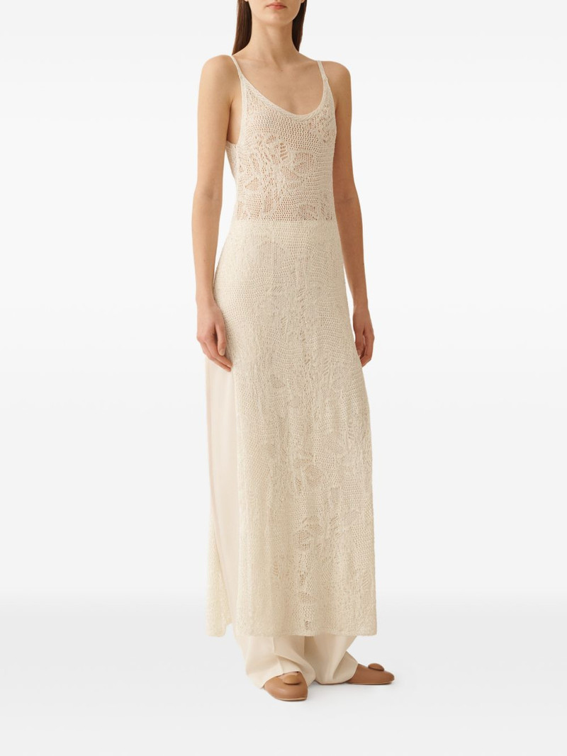 scoop-neck crocheted midi dress 3