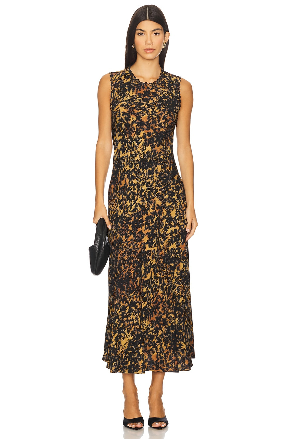 Clea Sleeveless Bias Midi Dress - 1