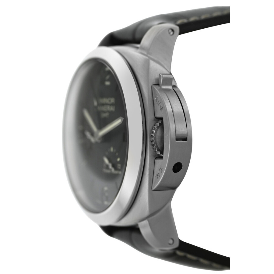 Pre-owned Panerai Luminor Marina 1950 GMT Automatic Black Dial Men's Watch PAM00347 - 2