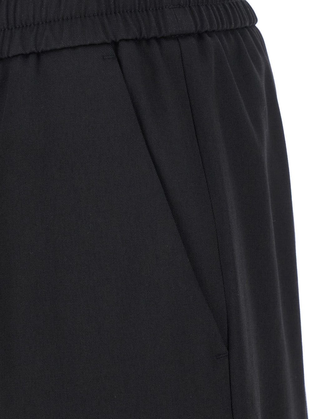 Golden Goose Men 'Lennon' Black Pants With Elastic Waist And Logo On The Back In Virgin Wool Man - 3