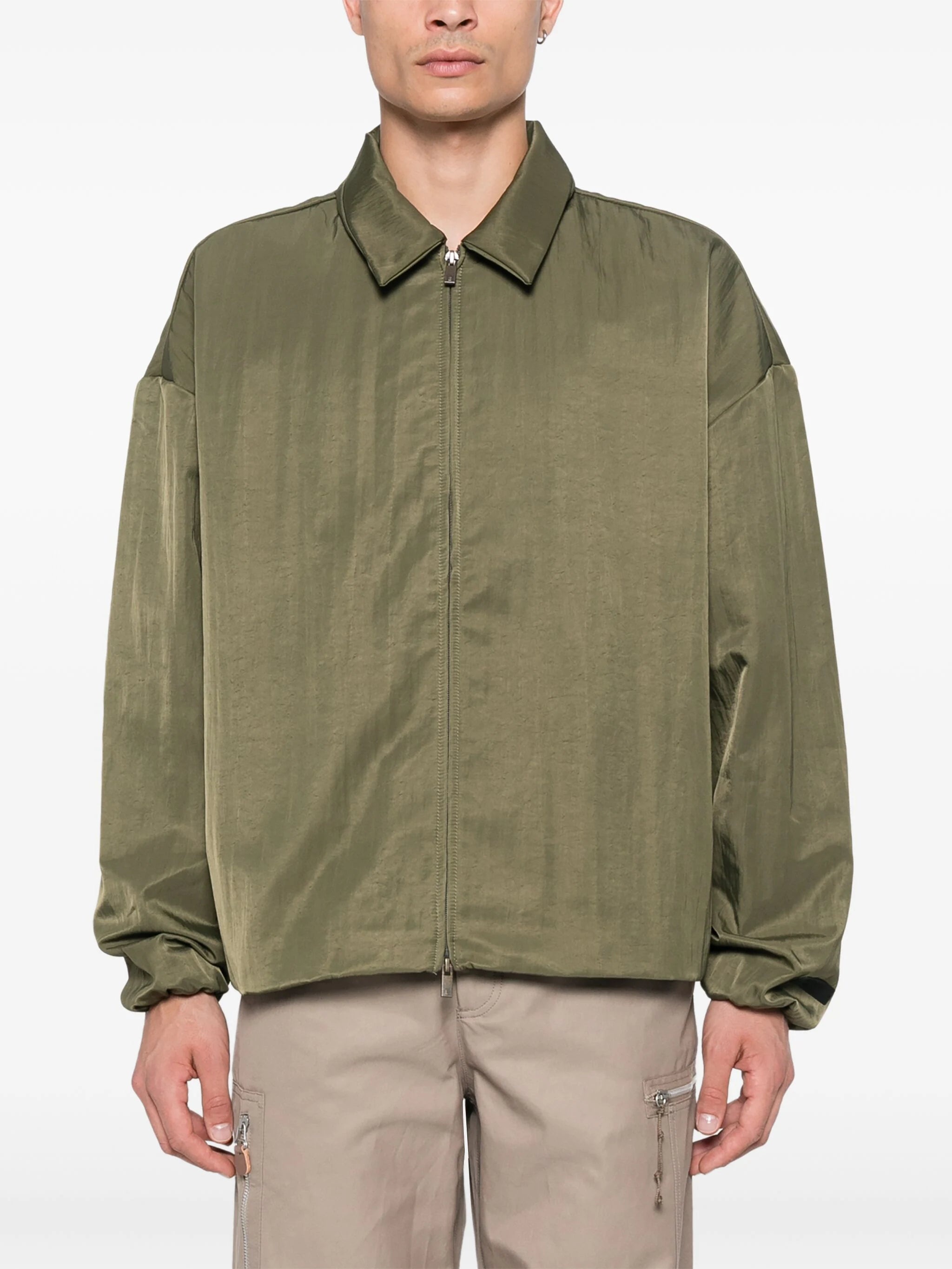 FEAR OF GOD ESSENTIALS - Men Textured Nylon Trucker Jacket - 1