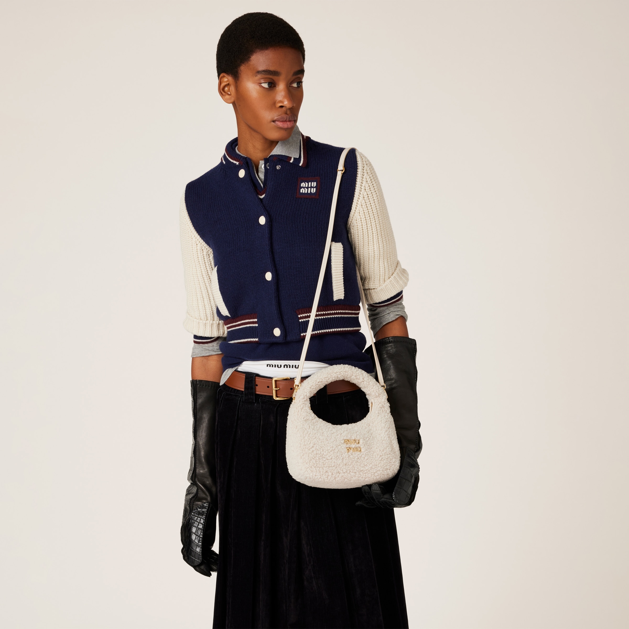 Wander shearling hobo bag - 5