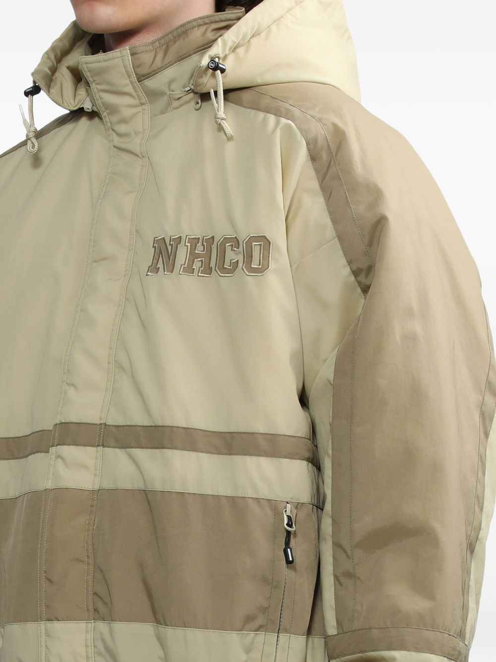 hooded panelled jacket - 5
