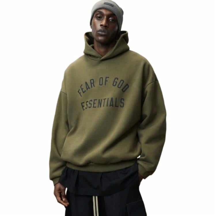 Fear of God Essentials Fleece Hoodie 'Olive' 192BT246254F - 6