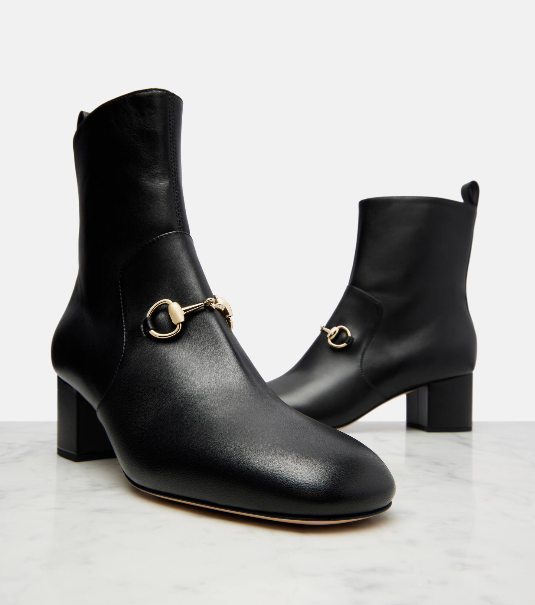 Horsebit leather ankle boots - 5