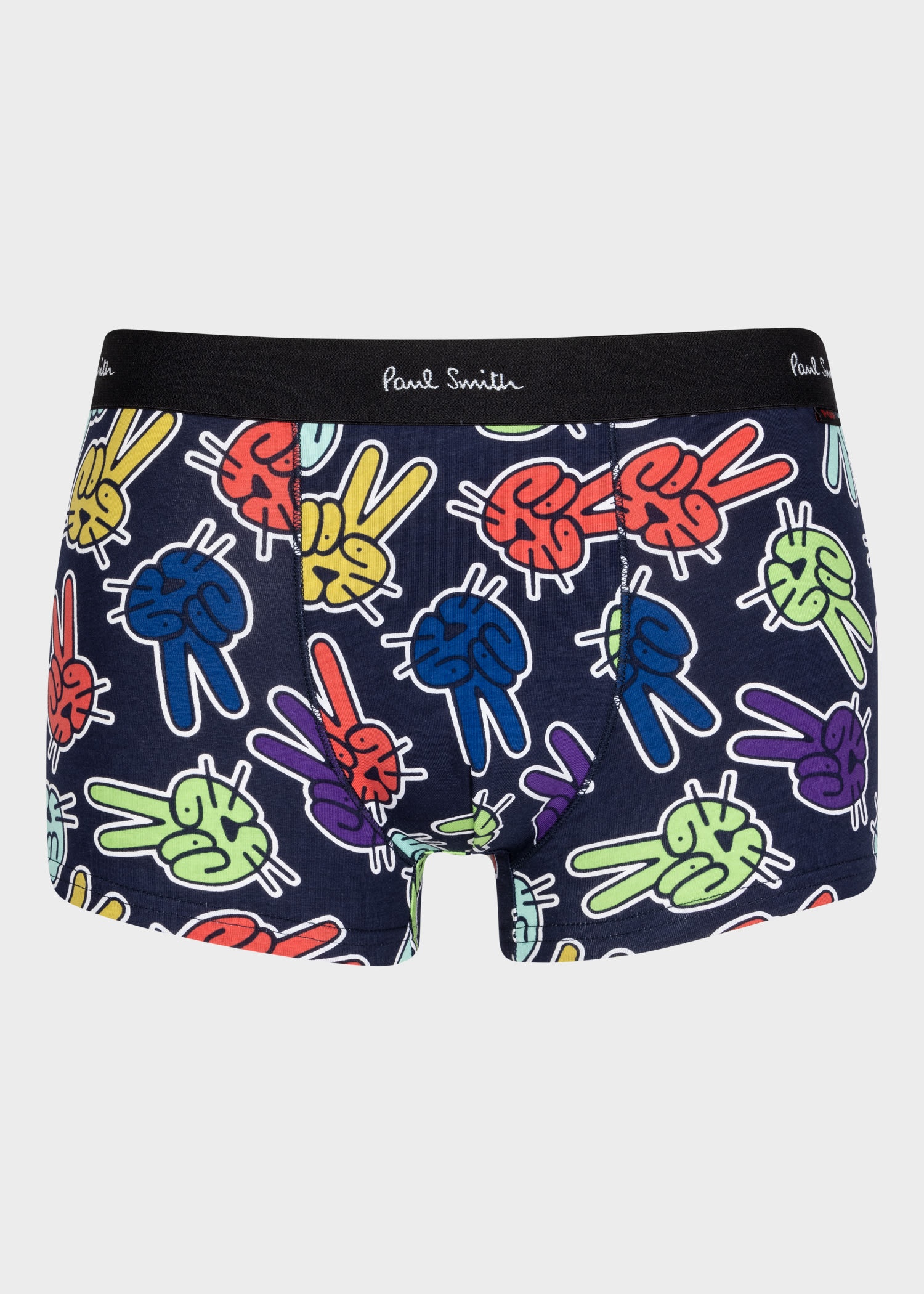 'Peace Bunny' Print Low-Rise Boxer Briefs - 1