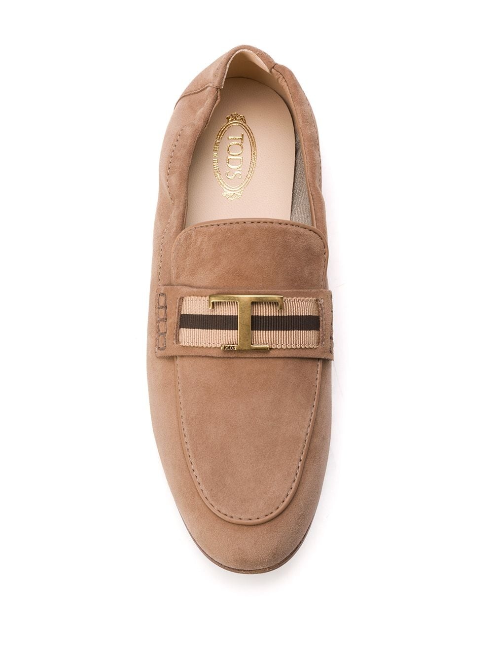 logo plaque loafers - 4