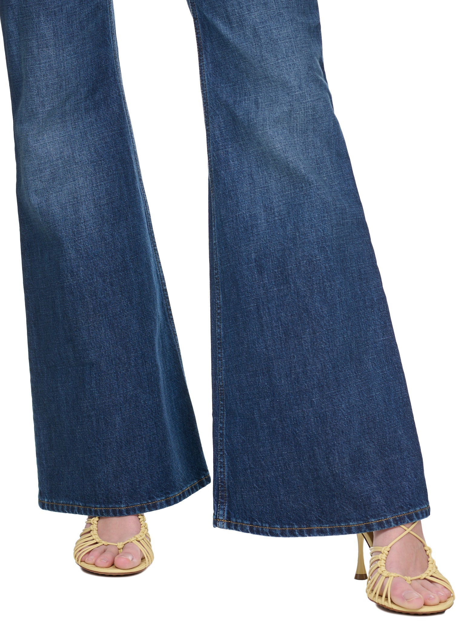 Flared Denim Pants - 4