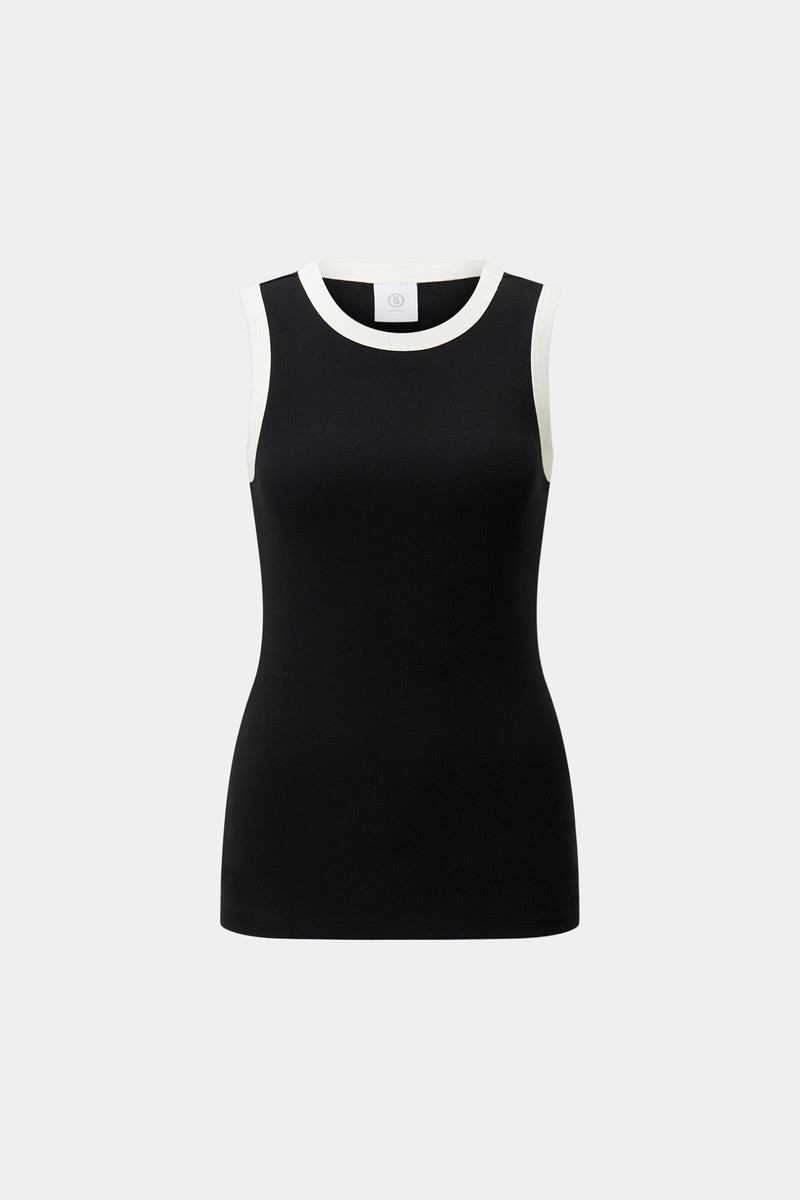 Niki tank top in Black/Off-White 1