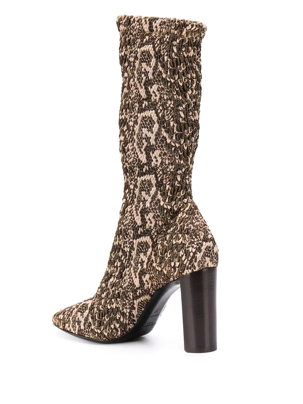 snake-print elasticated boots - 3