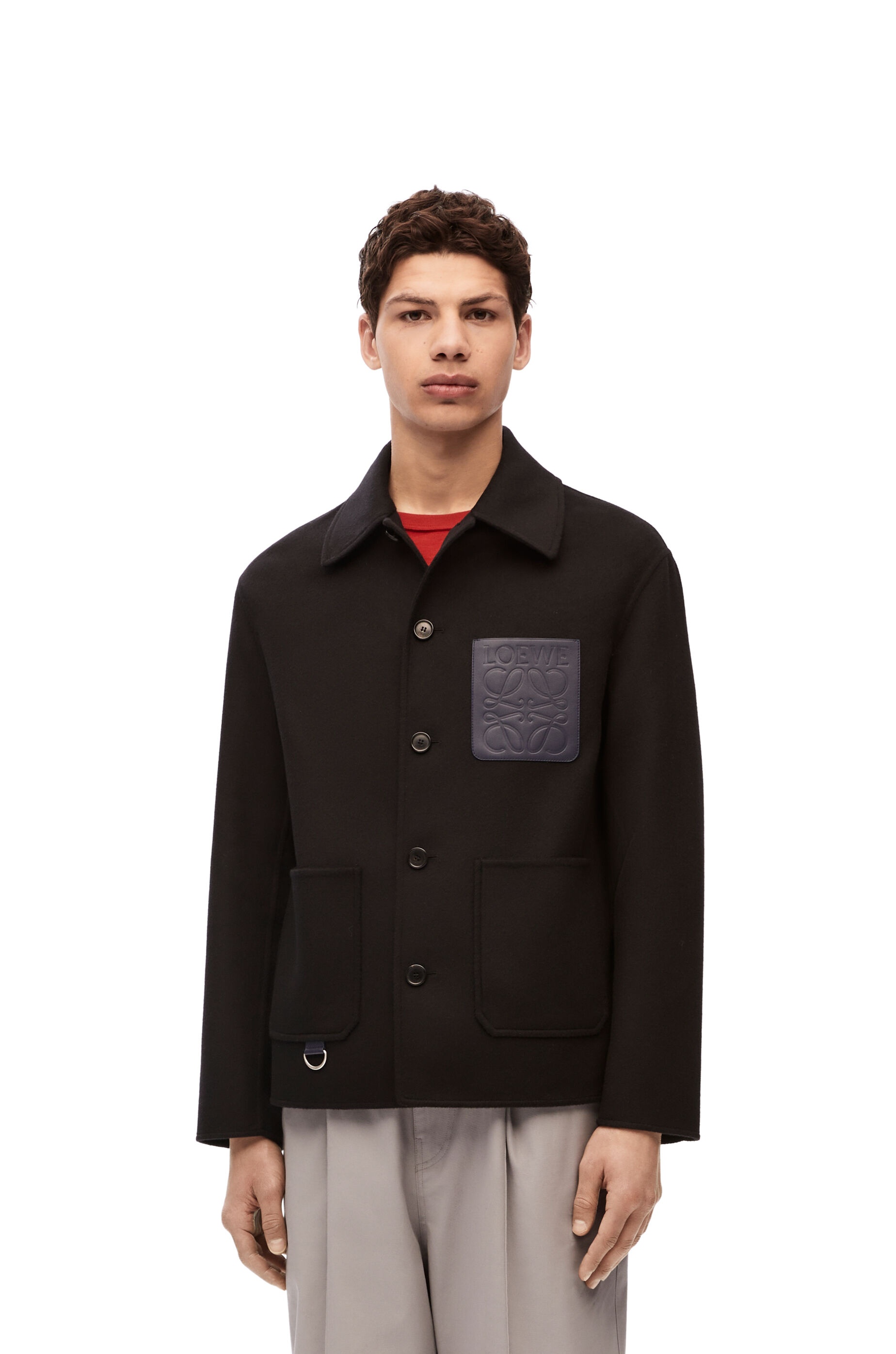 ジャケット Loewe Workwear Jacket In Wool And Cashmere Workwear jacket in wool and cashmere Black - LOEWE
