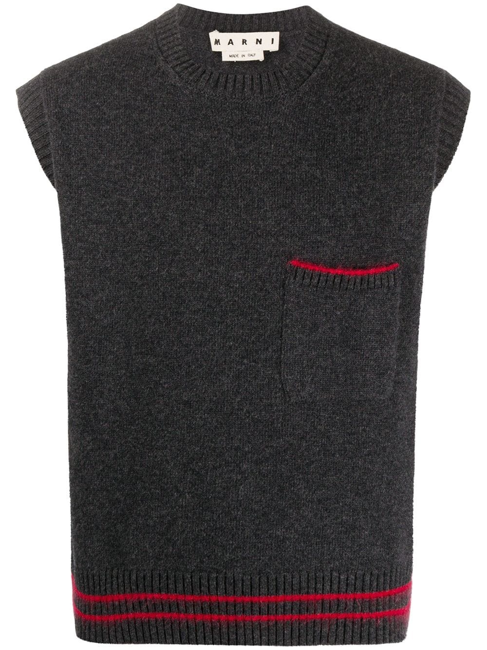 sleeveless pocket jumper - 1