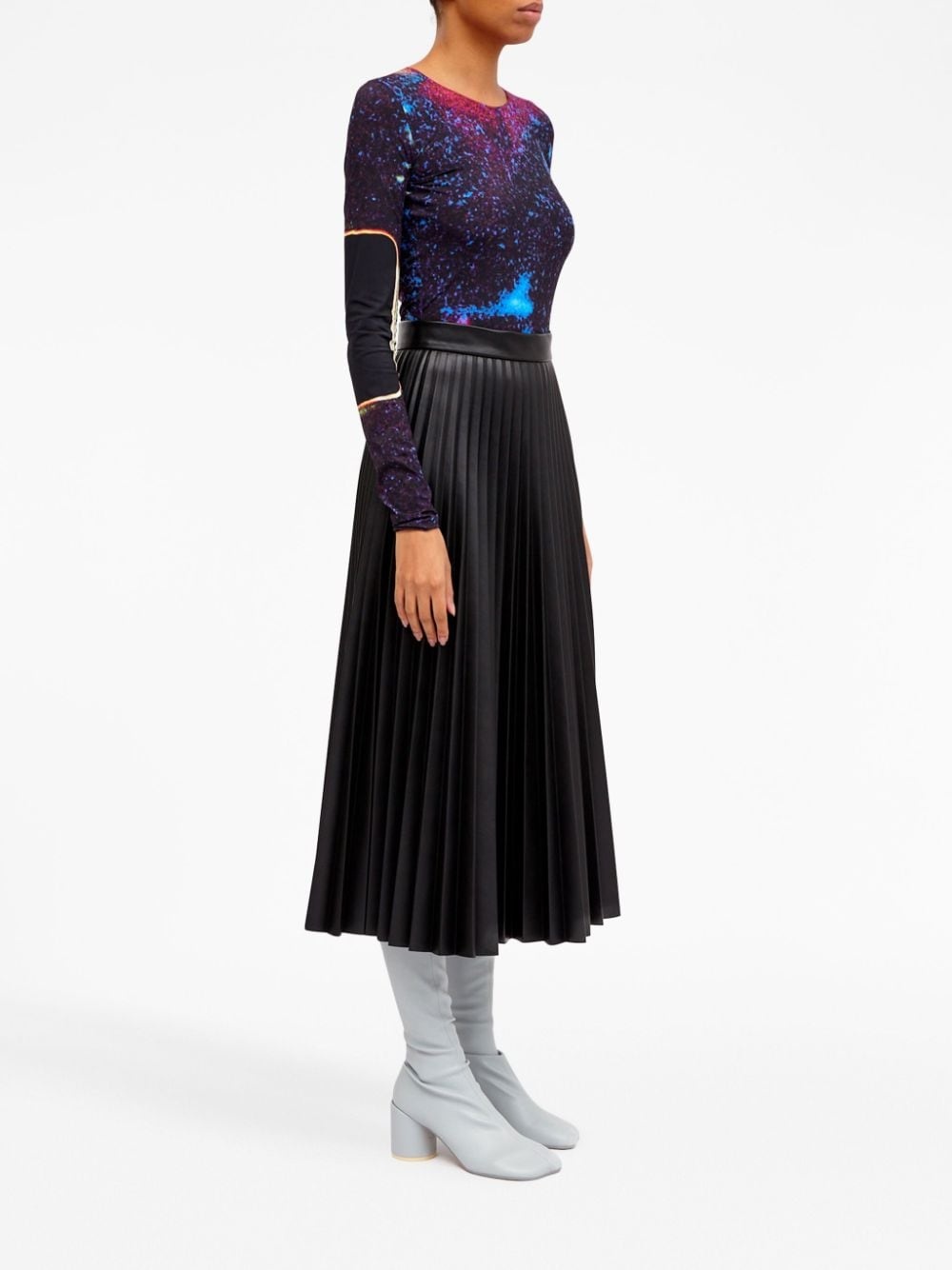 high-waist pleated skirt - 3