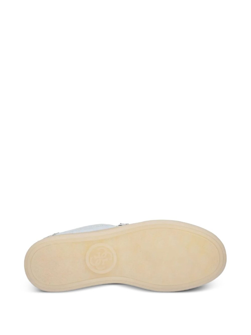 Jazlie metallic-effect leather low-top sneakers 5