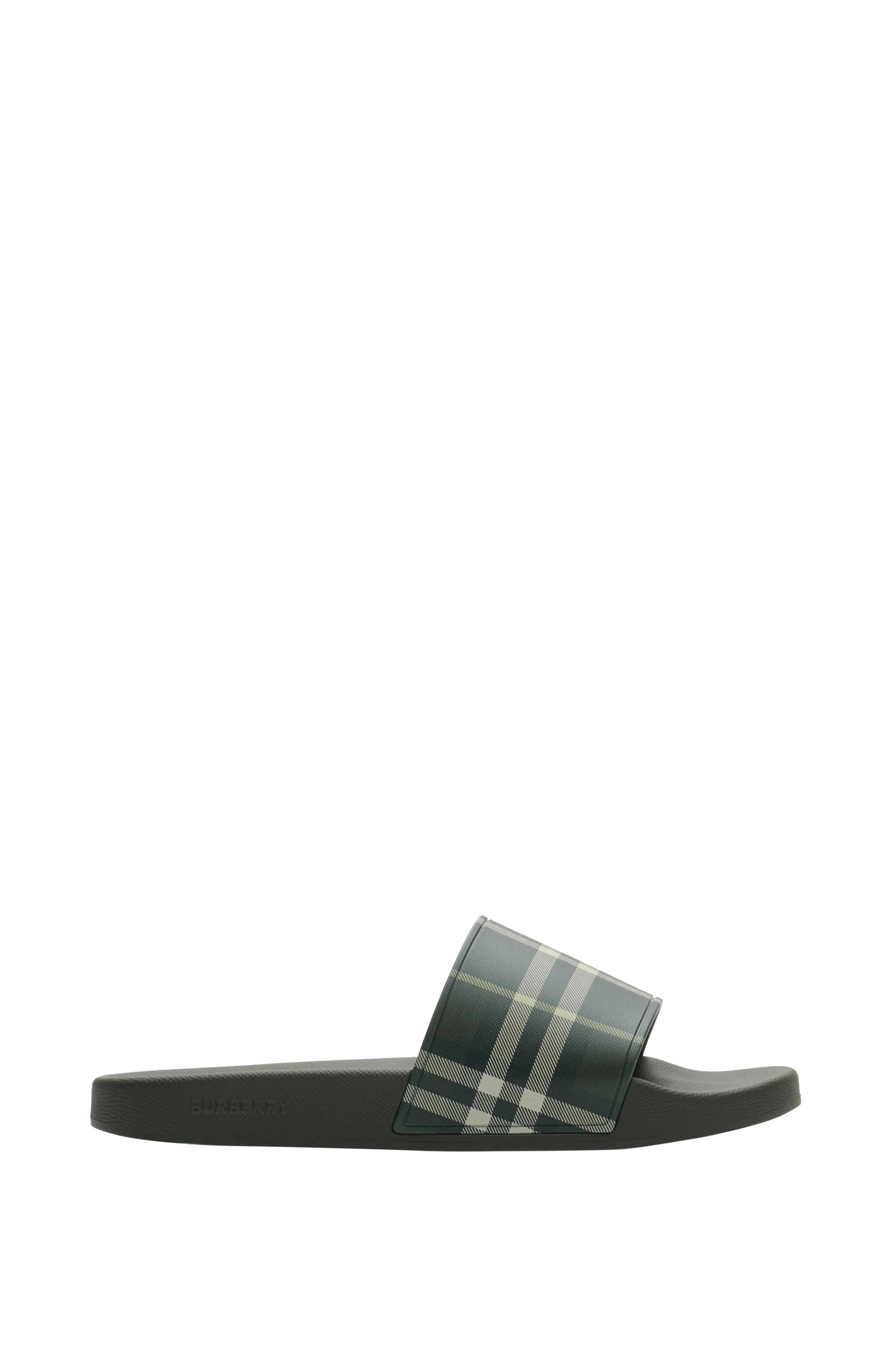 burberry Check Slides in Thicket Green at Nordstrom - 1