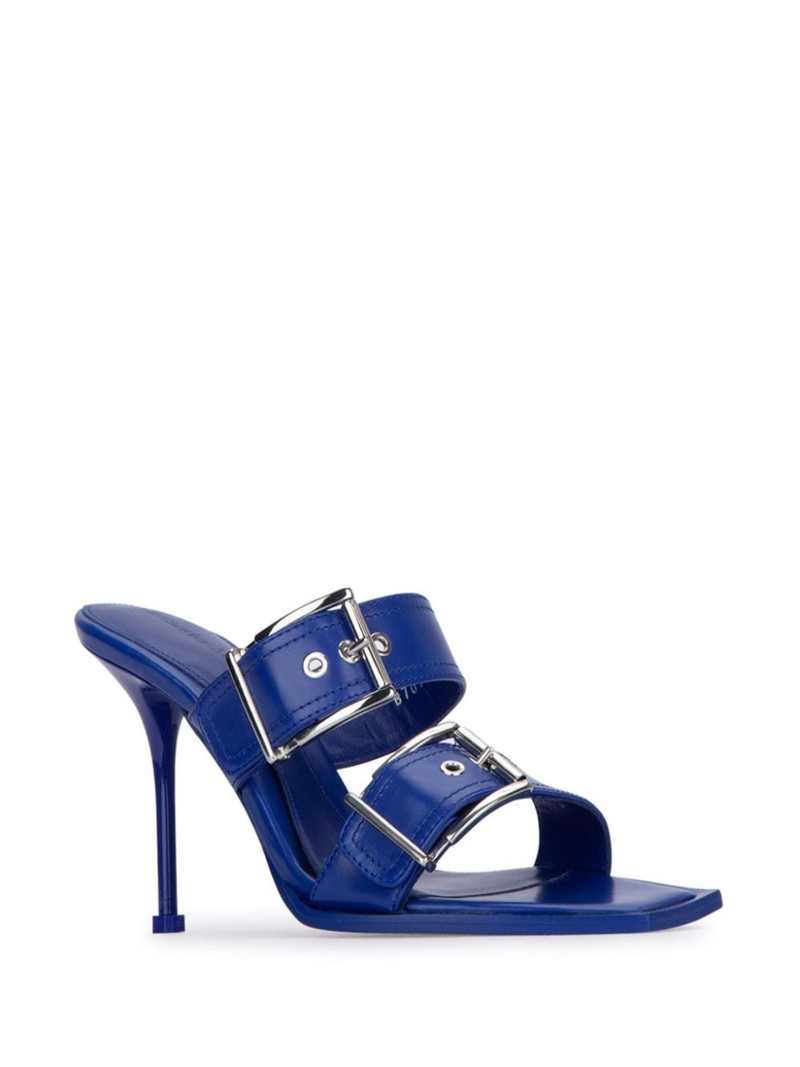Alexander McQueen 100mm buckle-strap mules outlook