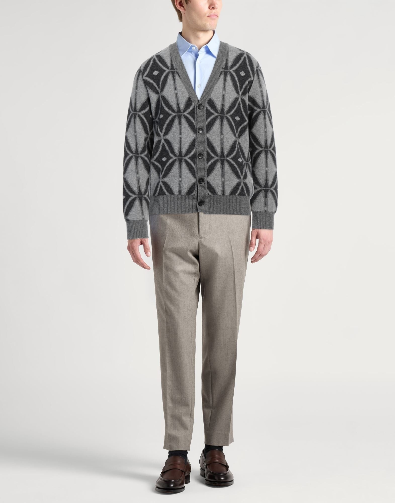 Grey Men's Cardigan - 2