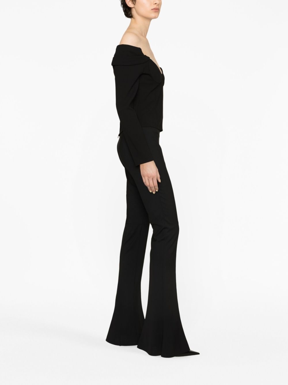 off-shoulder long-sleeve top - 3