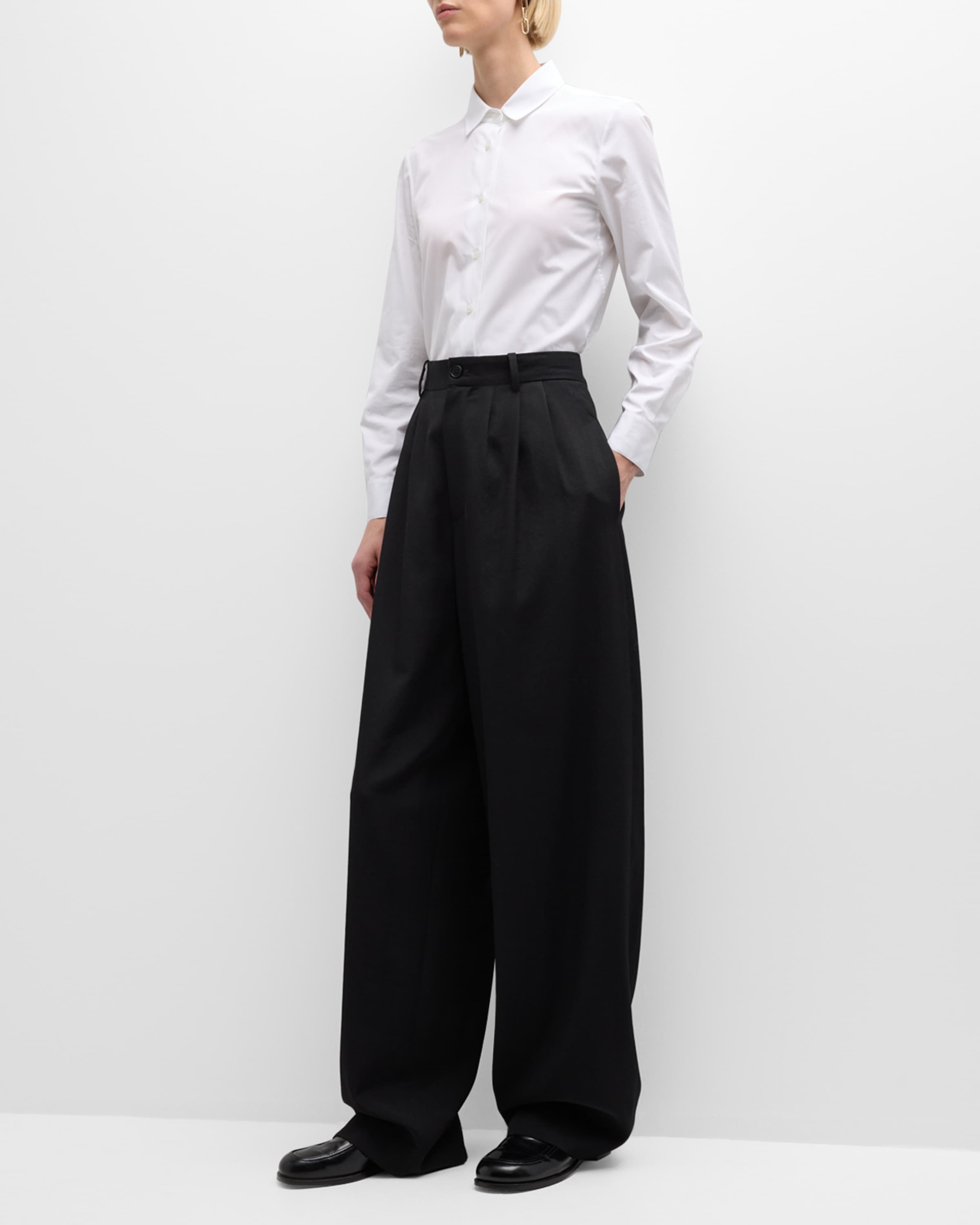 Rufos Pleated Wide-Leg Wool Trousers - 3