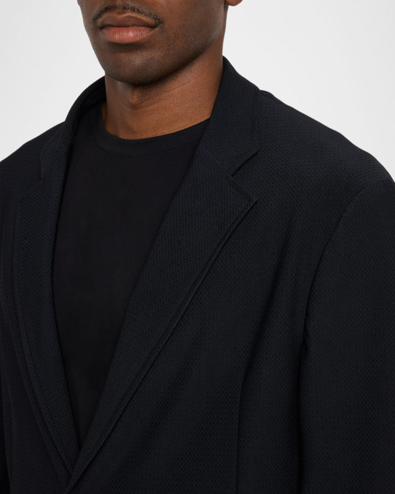 Men's Unlined Rice-Stitch Stretch Knit Blazer 5