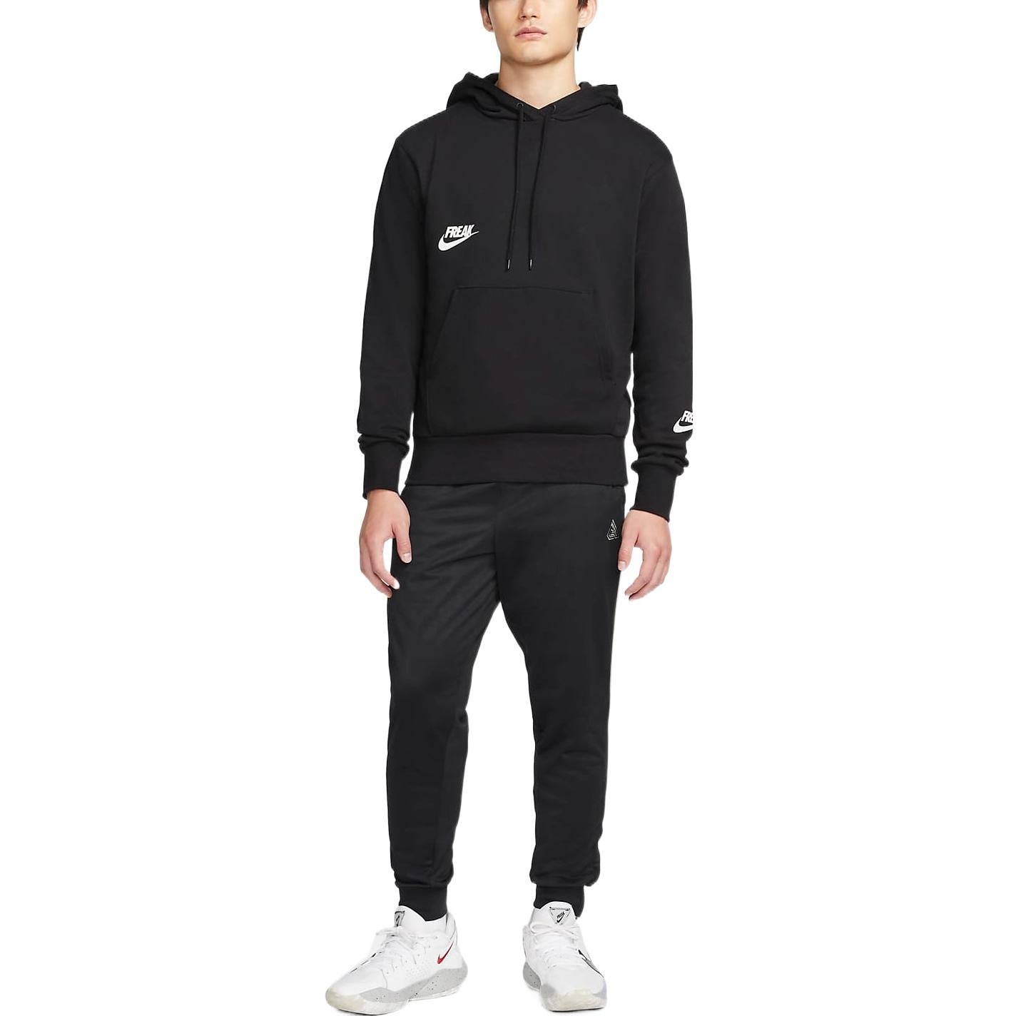 Men's Nike Logo Printing Drawstring Hooded Casual Black DQ5650-010 - 3