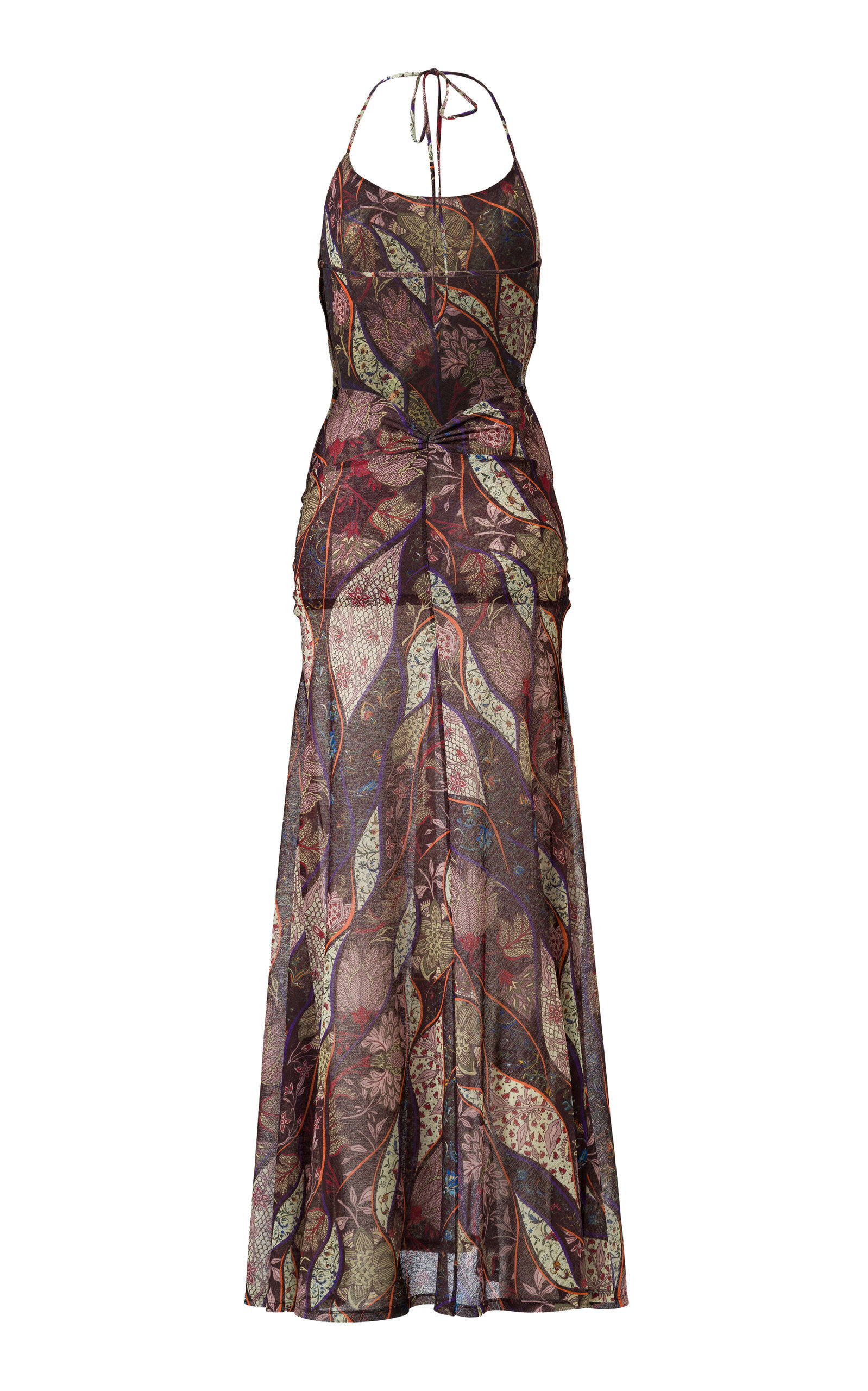 Nensi Printed Mesh Maxi Slip Dress multi - 4