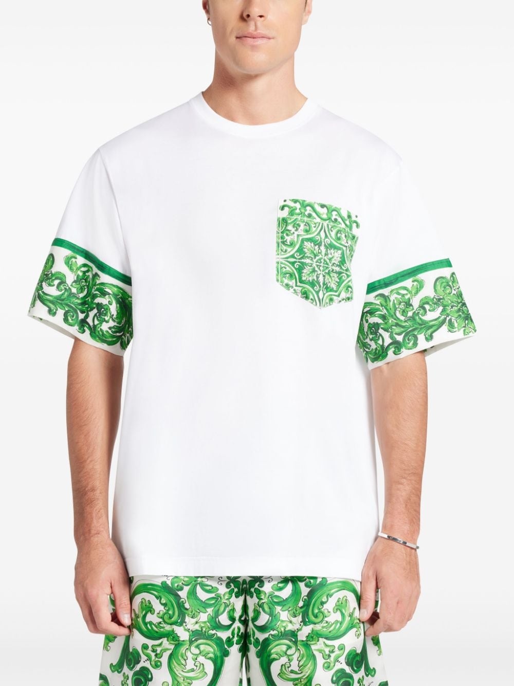 Majolica-print cotton T-shirt - 3