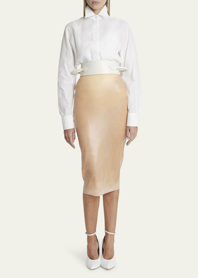 Alaïa Sheer Latex Pencil Skirt outlook