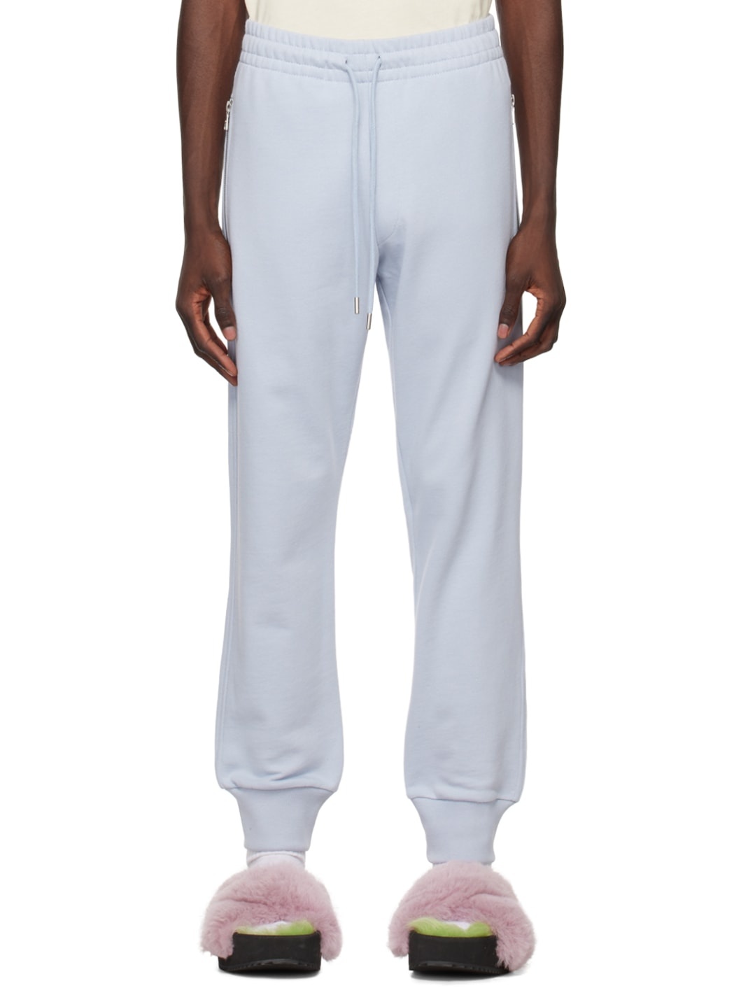 Blue Zip Lounge Pants - 1