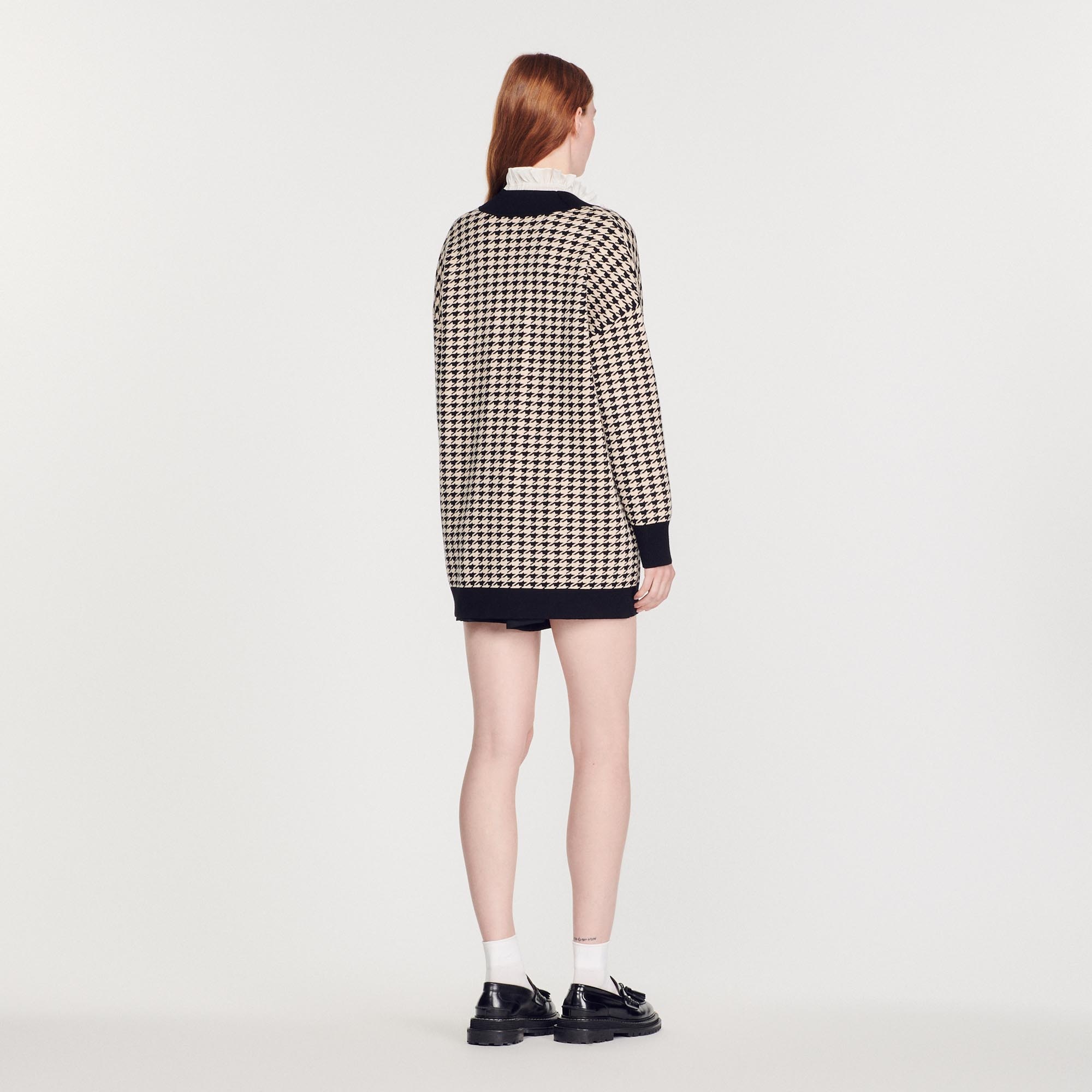 Long houndstooth coatigan - 6