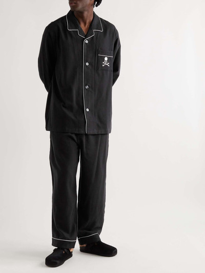 MASTERMIND WORLD Logo-Embroidered Brushed-Cotton Pyjama Set outlook