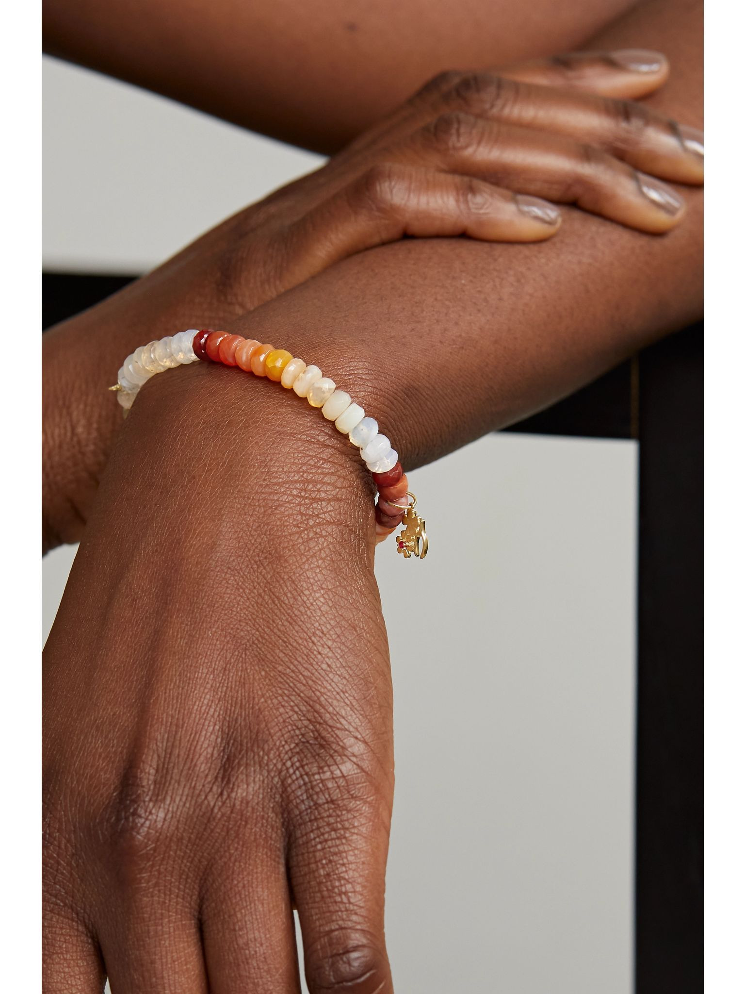 Lucky Wish 14-karat gold, opal and ruby bracelet Gold - 2