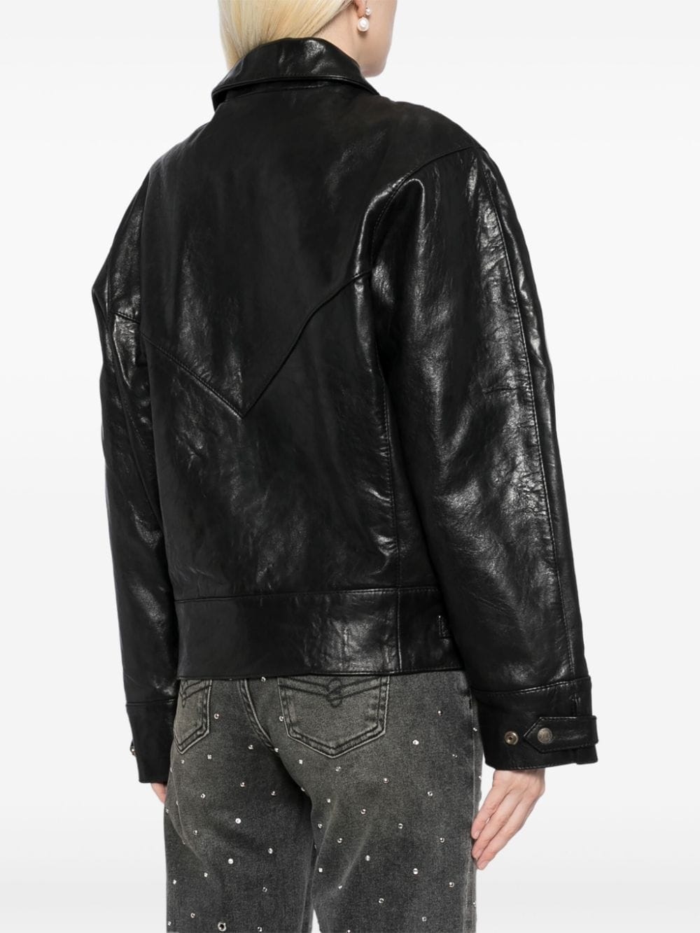 asymmerical stud jacket - 4