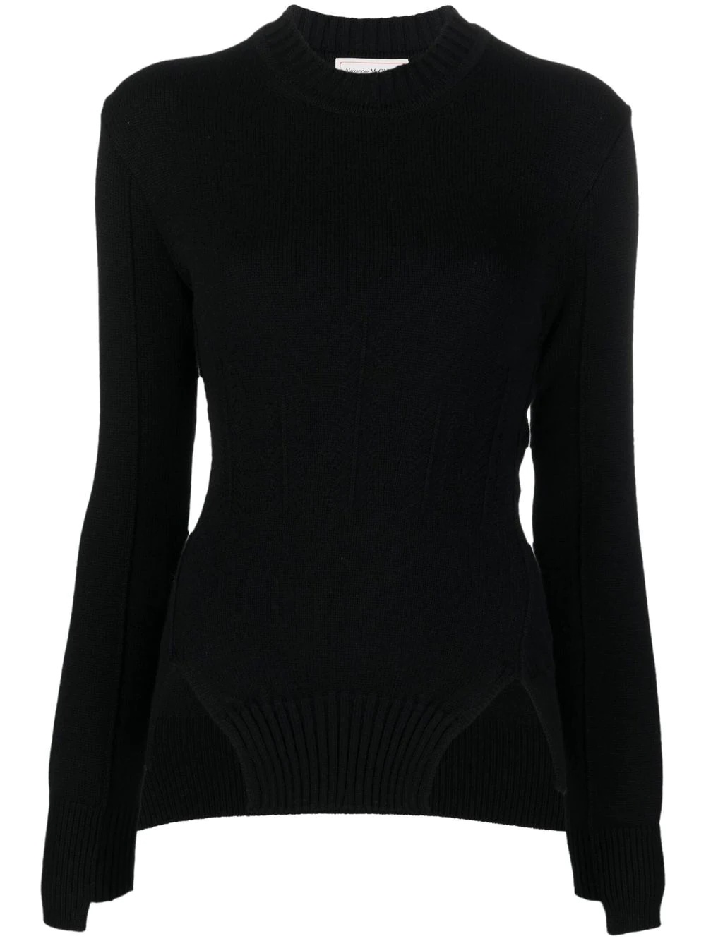 long-sleeve knitted top - 1