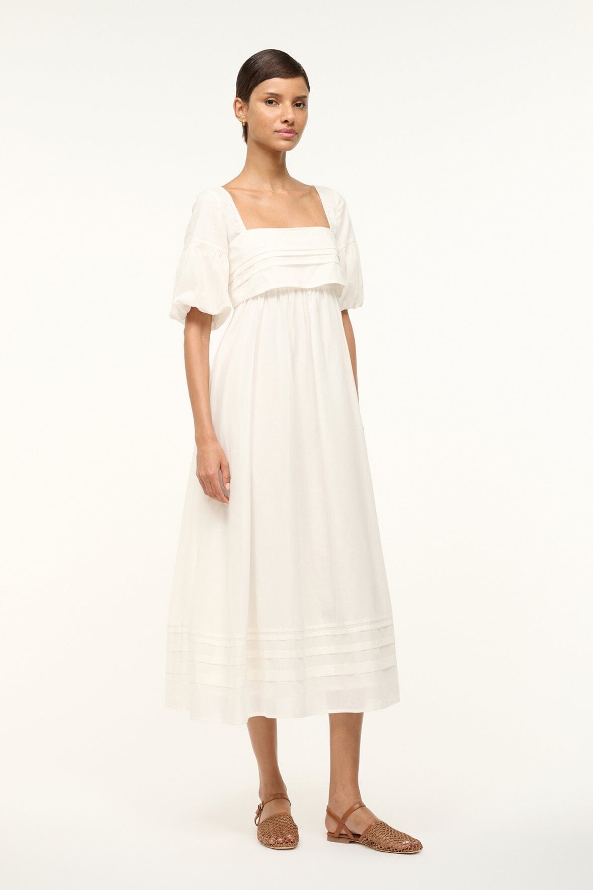 STAUD DARLA DRESS IVORY - 3