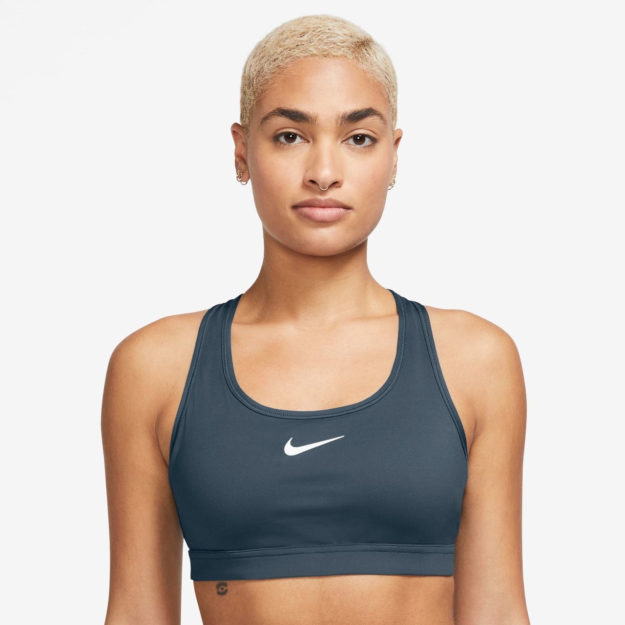 Nike Womens Nike Dri-FIT Swoosh Medium Support Bra - 1